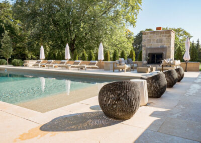 Finished Patio with Pool and Stone Coping