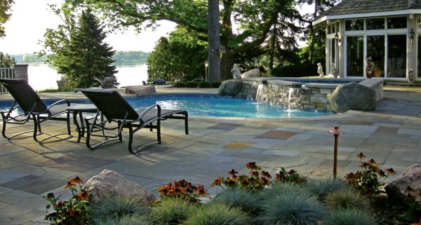 This "Redesigned Pool" had an Existing Shell that We Carved Away at to Create This Beautiful Pool/Spa Combination.