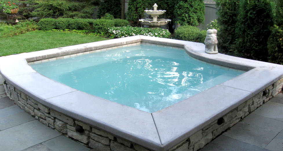 Large Concrete Spa in Edina Minnesota