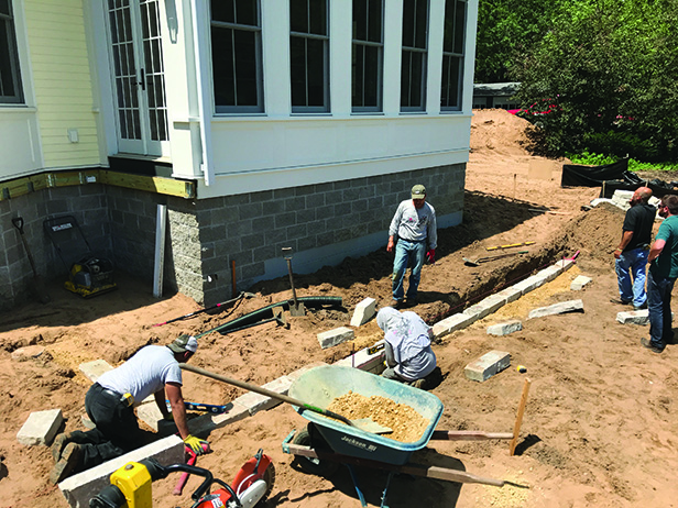 Historic Stillwater Minnesota Remodel Landscaping_Construction on Limestone Retaining Walls