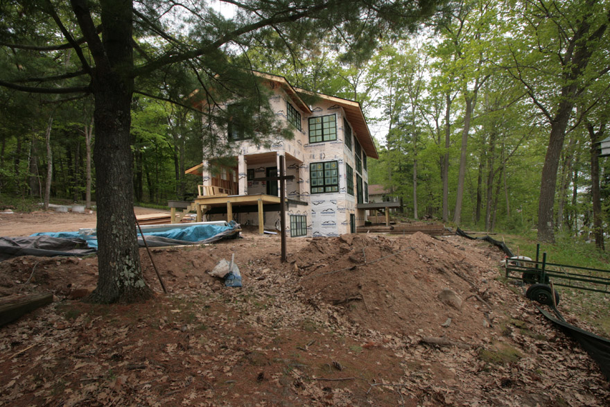 Grading the South Edge of the Cabin and Yard