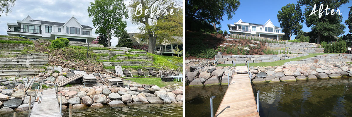 Lake Minnetonka Shoreline and Wall Repair on Lake Minnetonka Minnesota