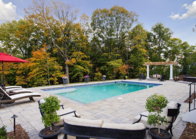 Custom Pool and Patio Sitting Area Woodbury