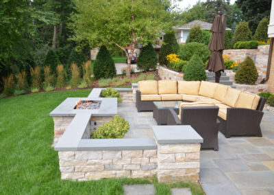 Gas Fire Pit with Stone Minnetonka