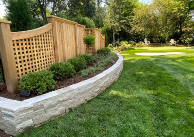 Custom Wood Screen Along Putting Greens in Wayzata MN