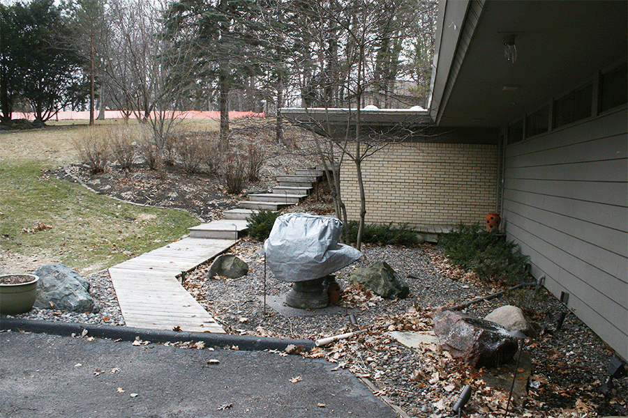 Mid-century Modern Front Entry Before