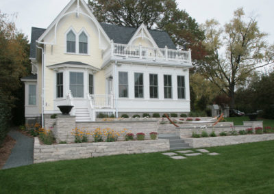 Stillwater, Minnesota Historic Home on the St. Croix River with Limestone Retaining Wall