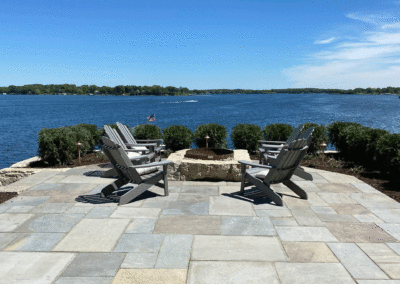 White Bear Lake Bluestone Patio and Limestone Firepit