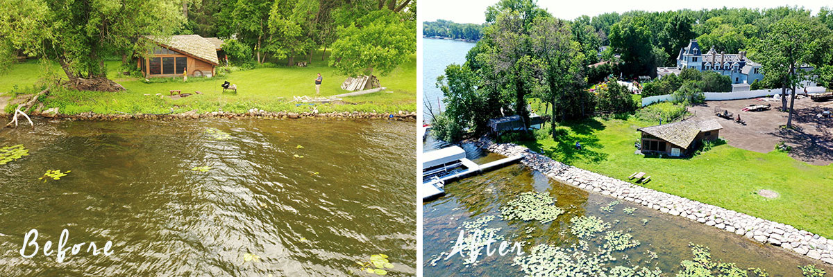 White Bear Lake Minnesota Shoreline before and after