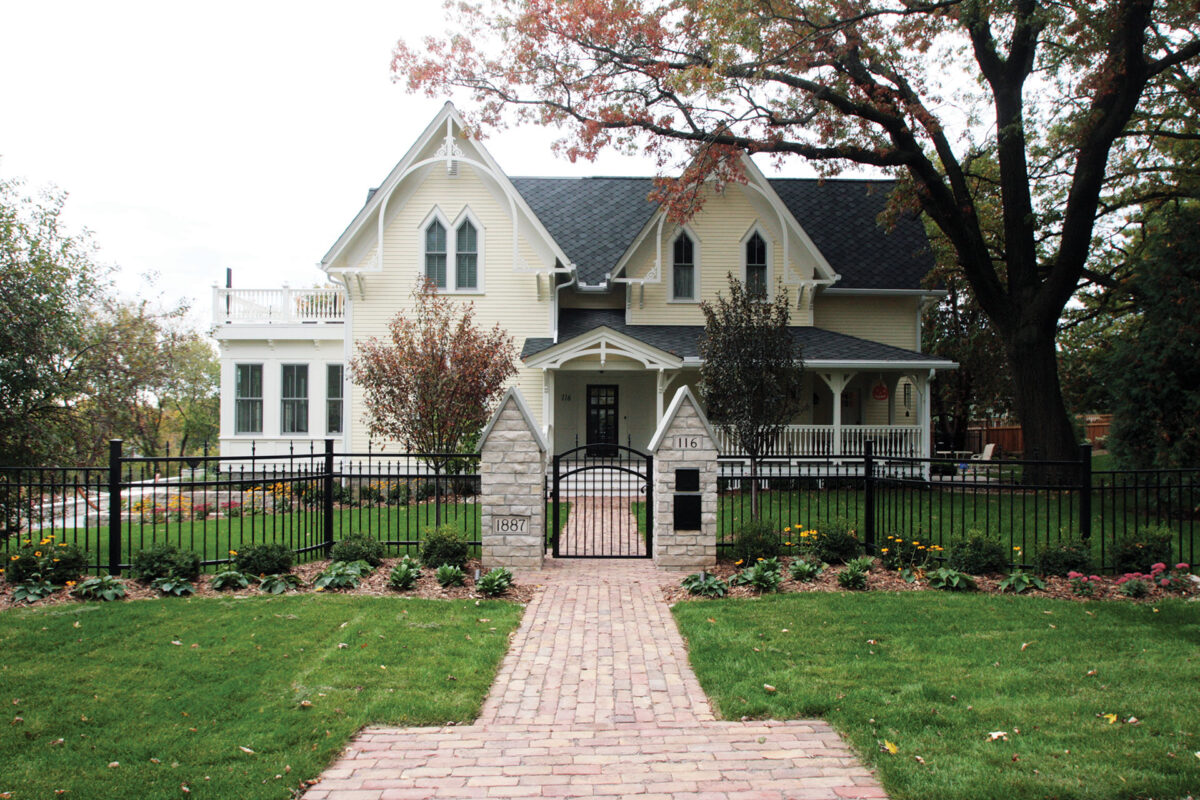 Iron Gate and Fence Enclose this Historic Stillwater Minnesota Home